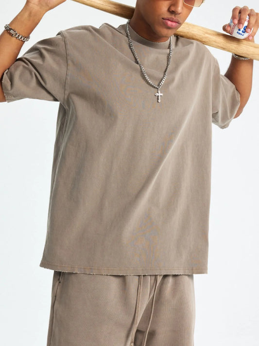Image of Men's Round Neck Short Sleeve T-Shirt | Queeble.shop