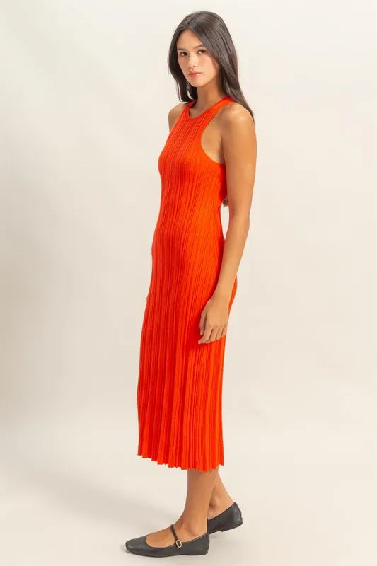 Image of HYFVE Round Neck Bodycon Ribbed Knit Dress | Queeble.shop