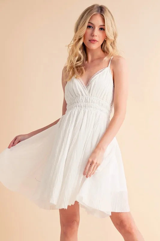 Image of Aemi+Co Lace Detail Mini Cami Dress | Queeble.shop