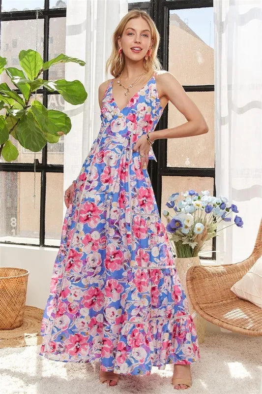 Image of ADORA Bow Back Floral Cami Dress | Queeble.shop