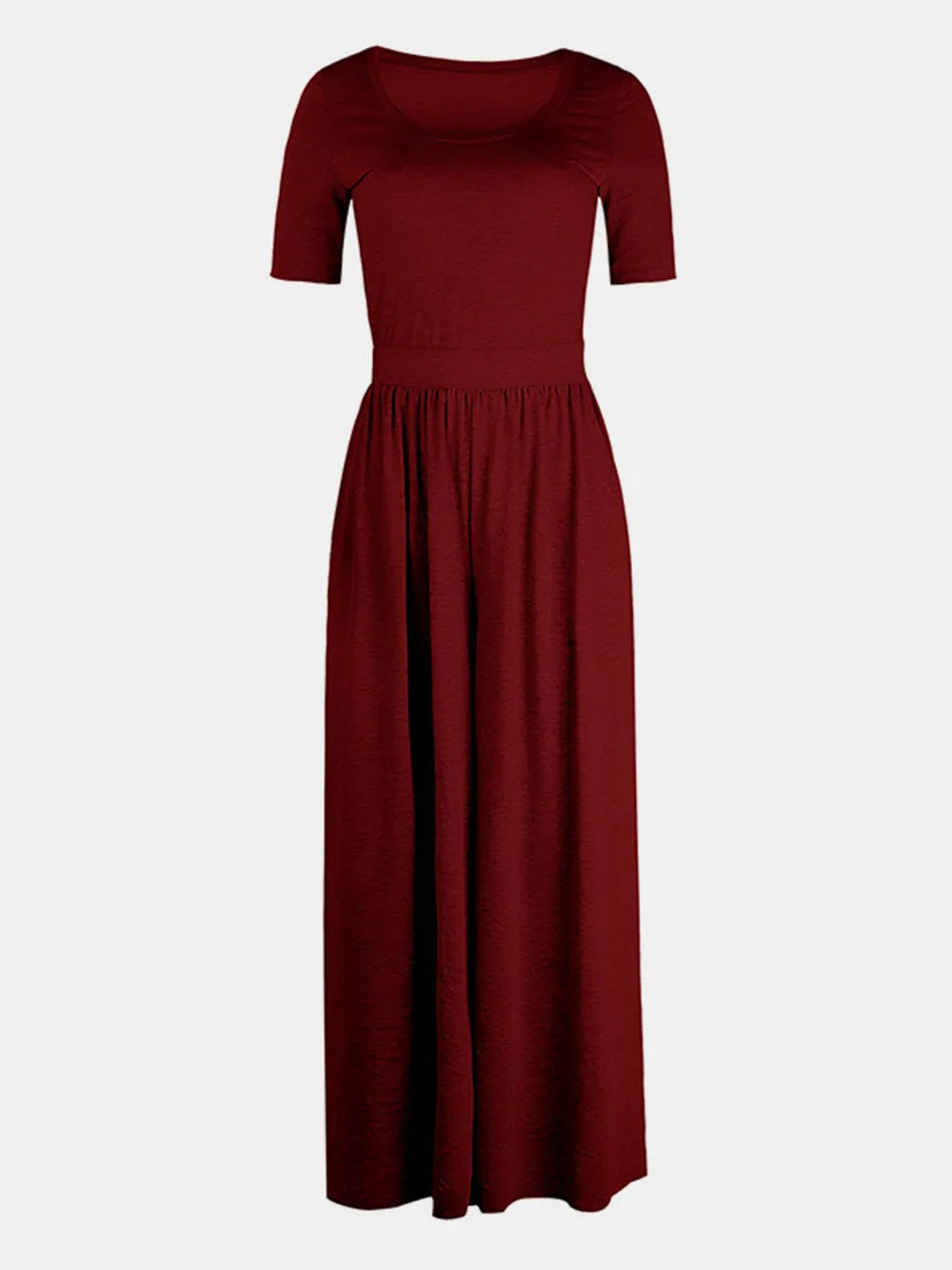 Image of Scoop Neck Short Sleeve Jumpsuit | Queeble.shop