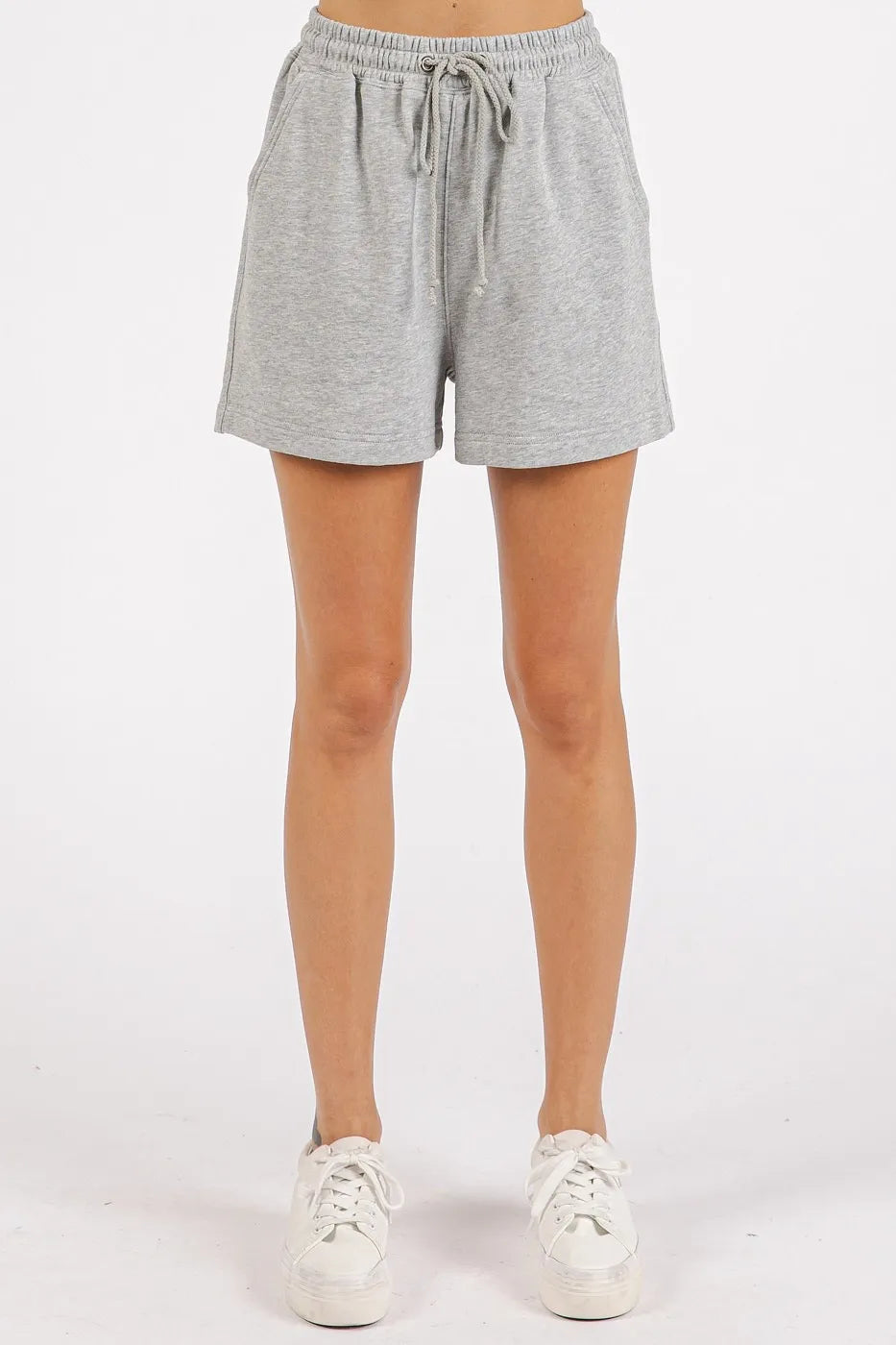 Image of Mittoshop French Terry Crew Neck Top and Shorts Set | Queeble.shop