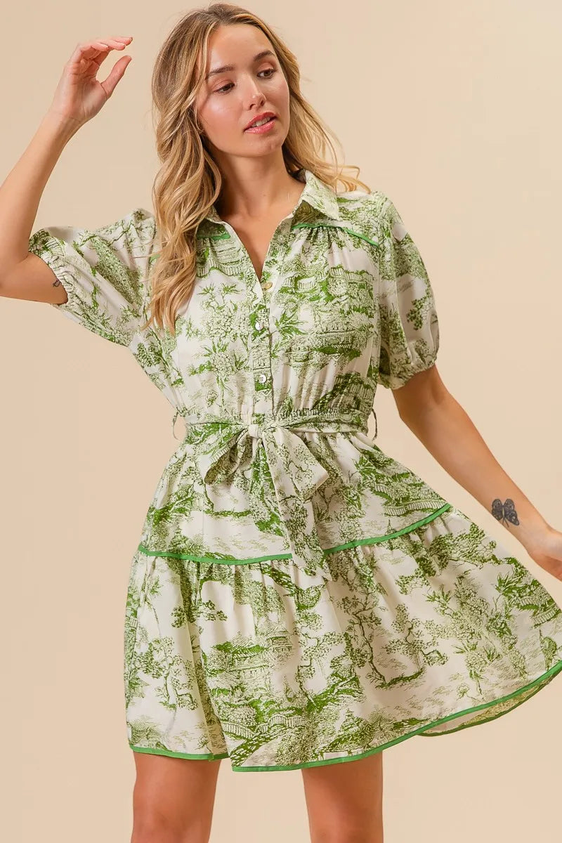 Image of BiBi Woven Printed Tiered Dress | Queeble.shop
