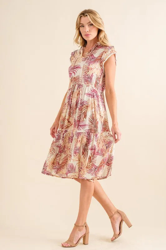Image of And The Why Boho Printed Tiered Dress | Queeble.shop
