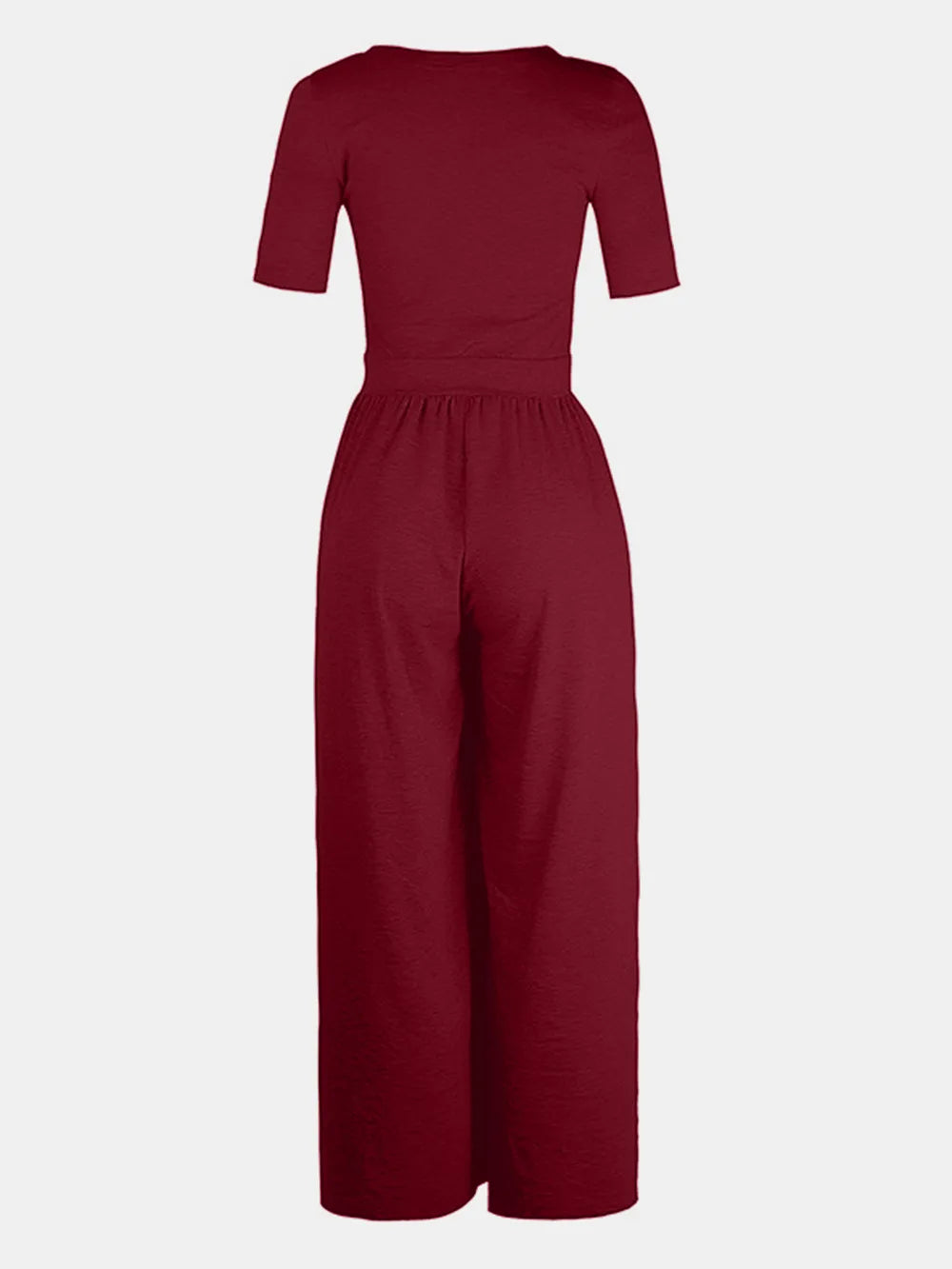 Image of Scoop Neck Short Sleeve Jumpsuit | Queeble.shop