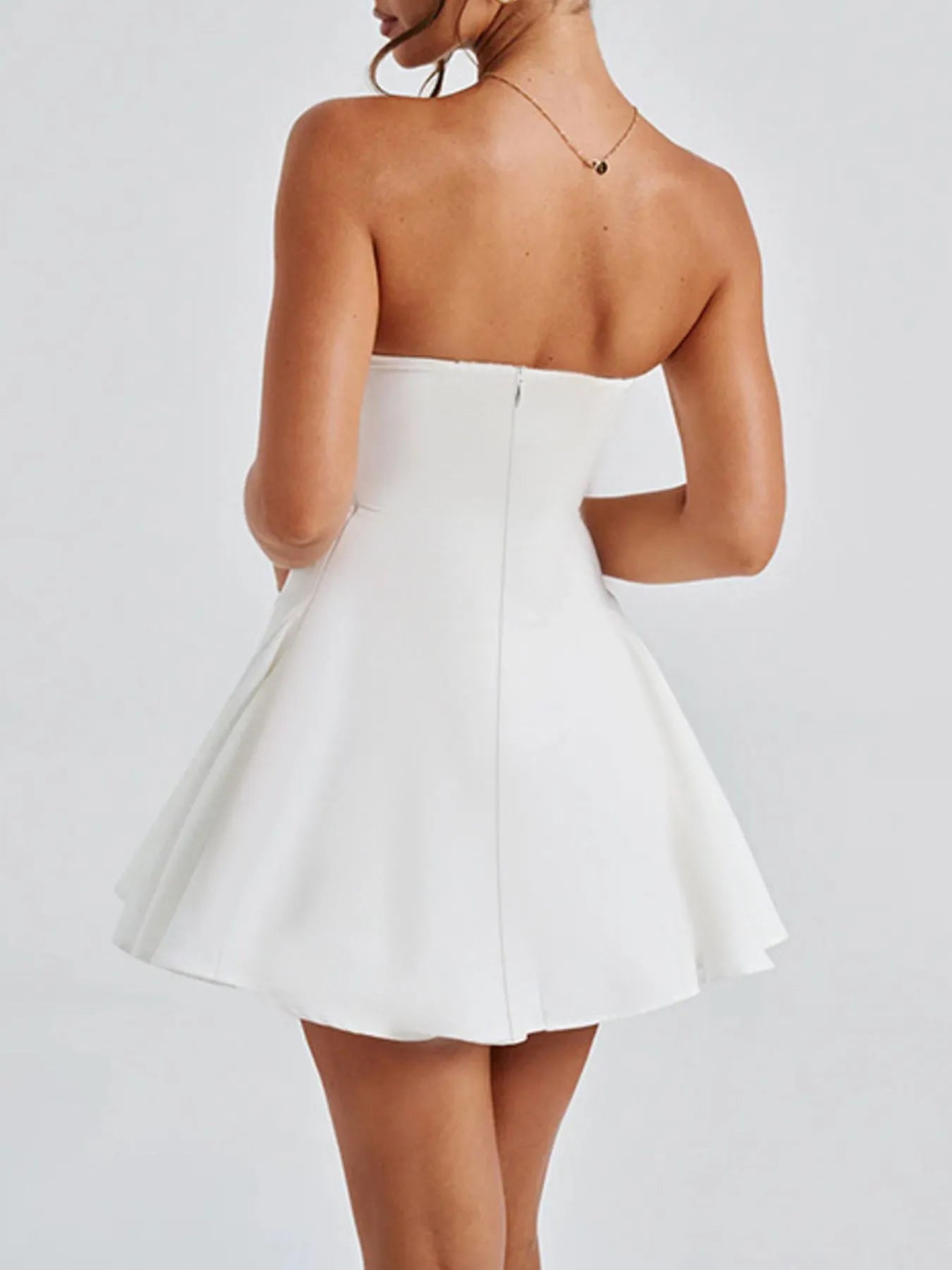 Image of Bow Tube A-Line Mini Dress | Queeble.shop