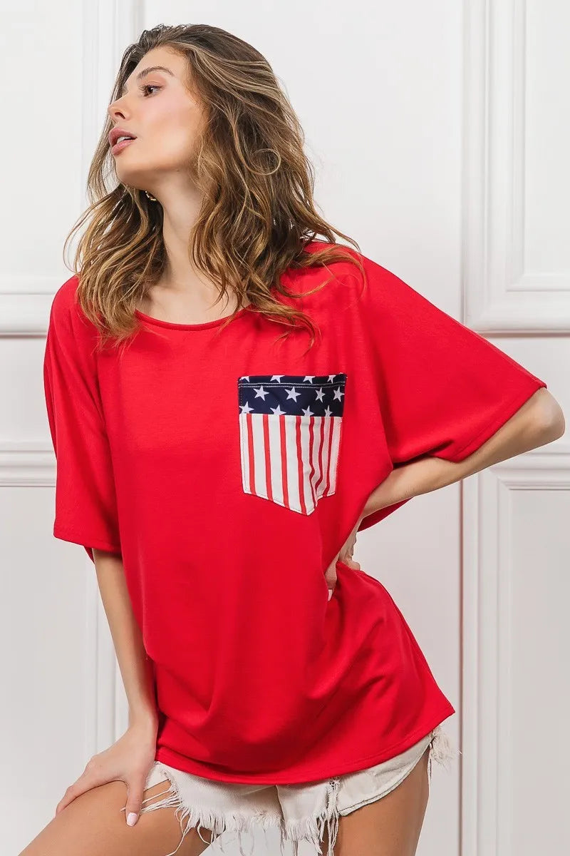 Image of BiBi French Terry With Front Pocket Dolman Sleeves Top | Queeble.shop
