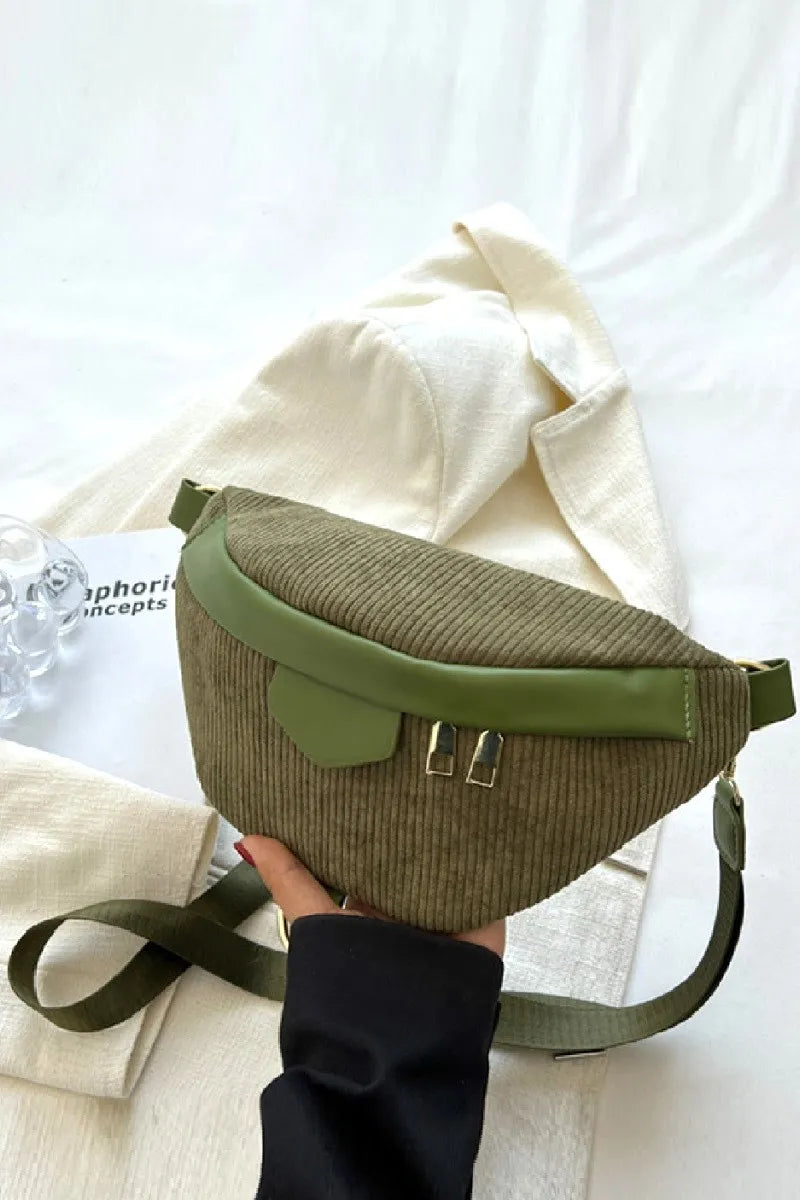 Image of Zenana Corduroy Crossbody Bag with Removable Strap | Queeble.shop
