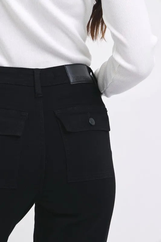 Image of Judy Blue Full Size High Waist Cargo Cuffed Jogger Plus Size | Queeble.shop