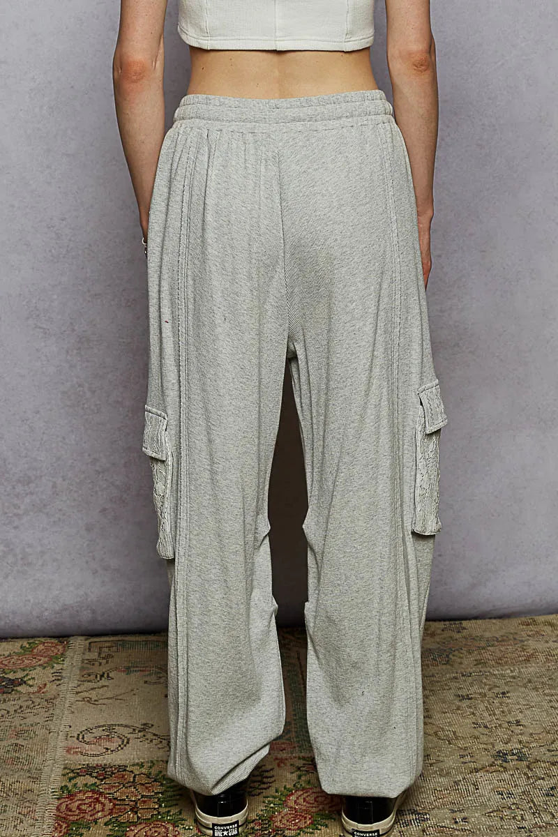 Image of POL Drawstring Lace Cargo Pocketed Joggers | Queeble.shop