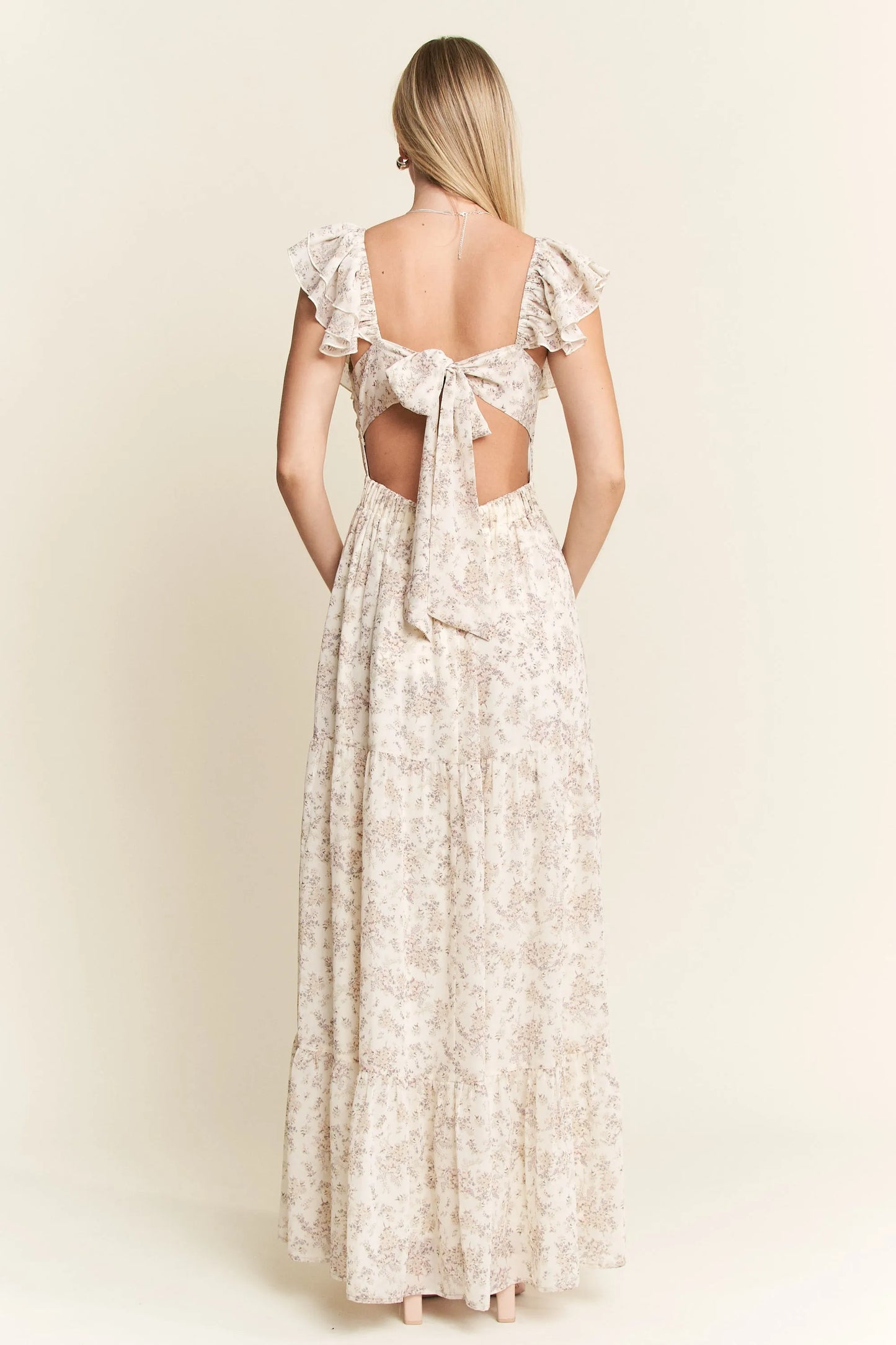 Image of Jade By Jane Full Size Ruffle Sleeve Tiered Maxi Dress Plus Size | Queeble.shop