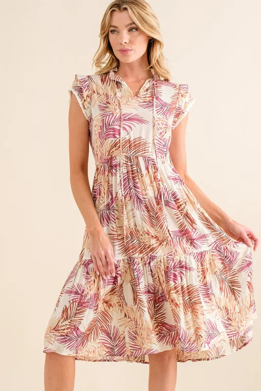 Image of And The Why Boho Printed Tiered Dress | Queeble.shop
