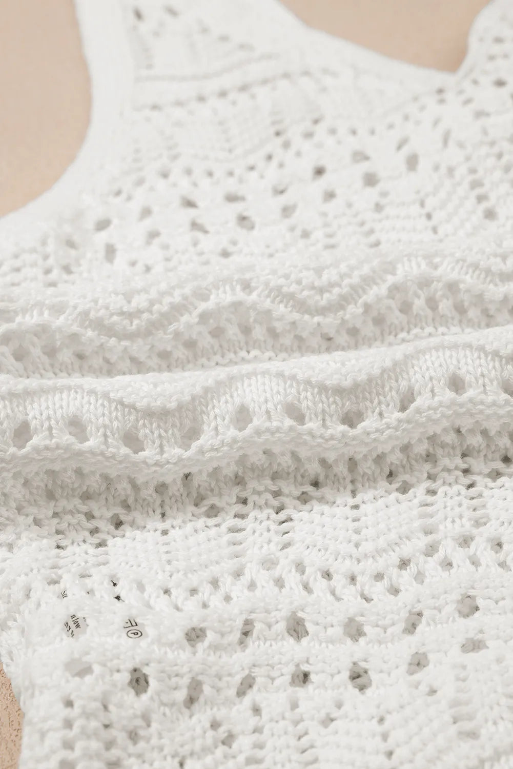 Image of Hollowed Knit V Neck Drawstring Sweater Vest | Queeble.shop