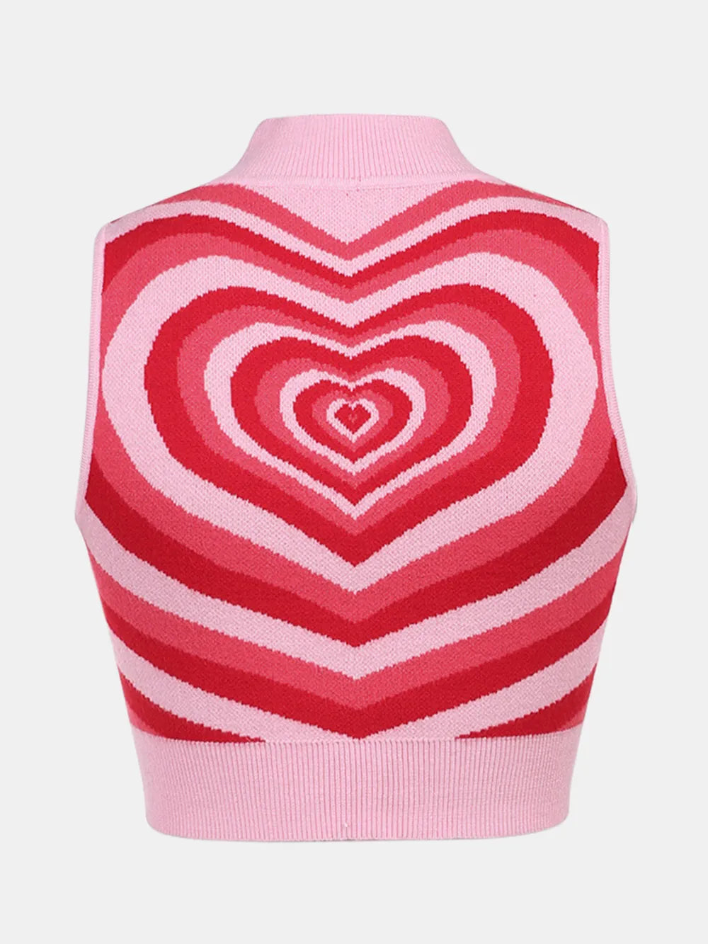 Image of Heart Mock Neck Sweater Vest | Queeble.shop