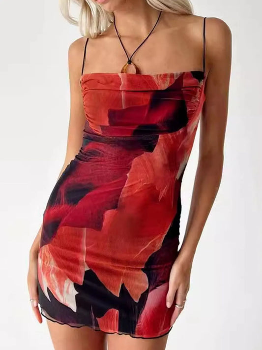 Image of Printed Bodycon Cami Dress | Queeble.shop