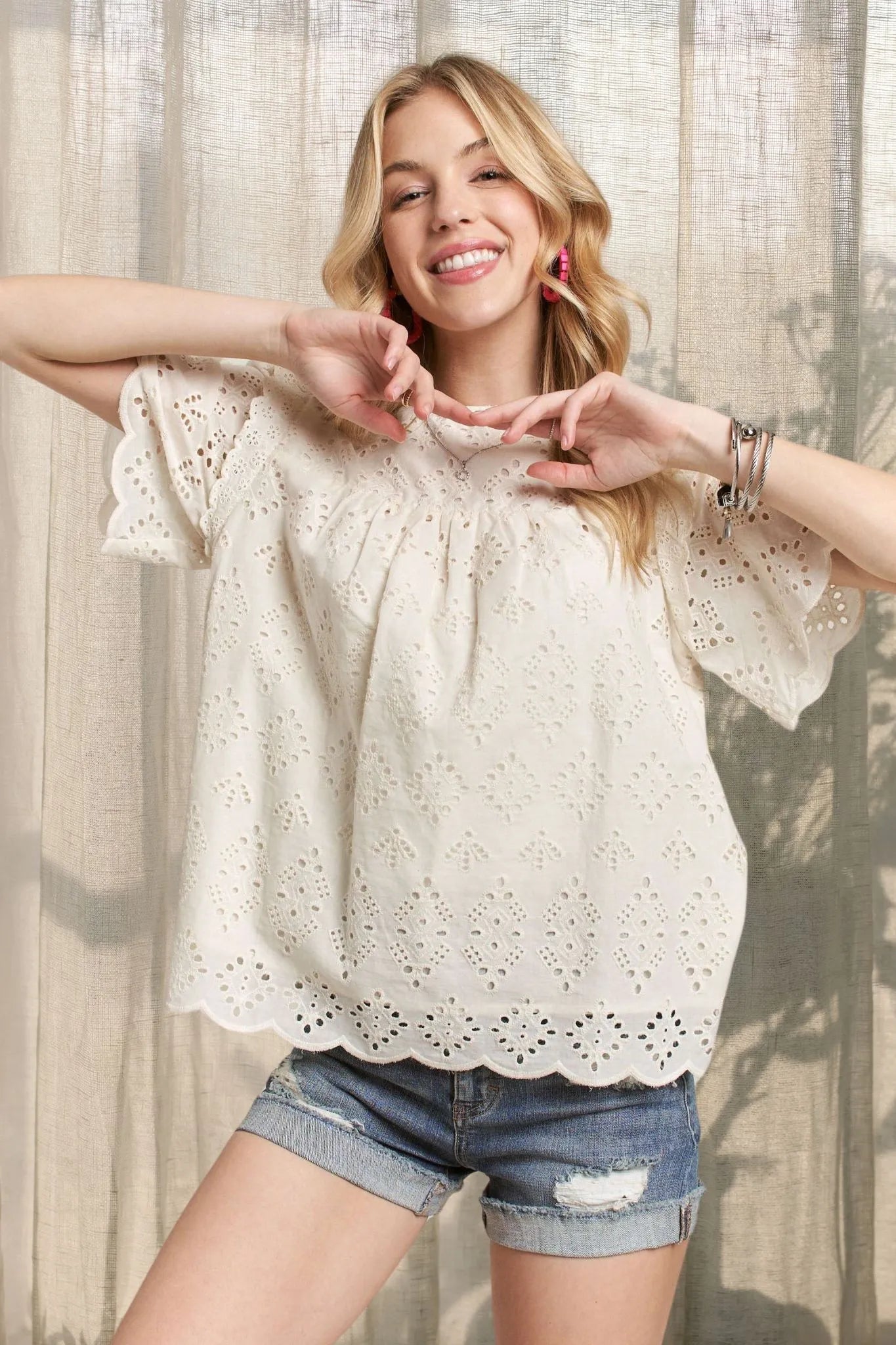 Image of ADORA Ruffle Shoulder Blouse | Queeble.shop