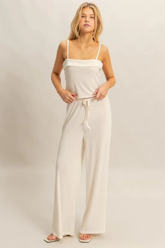 Image of HYFVE Rib Knit Cami Top and Pants Set | Queeble.shop